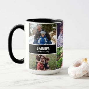 Tasse der Großfamilie Foto Collage Personalisiert