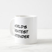 Tasse "Der größte Barkeeper der Welt" (Vorderseite Links)