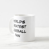 Tasse "Der größte Baseball-Fan der Welt" (Vorderseite Links)