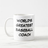 Tasse "Der größte Baseballtrainer der Welt" (Links)