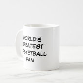 Tasse "Der größte Basketballfan der Welt" (Vorderseite Links)