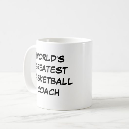 Tasse "Der größte Basketballtrainer der Welt" (Vorderseite Links)