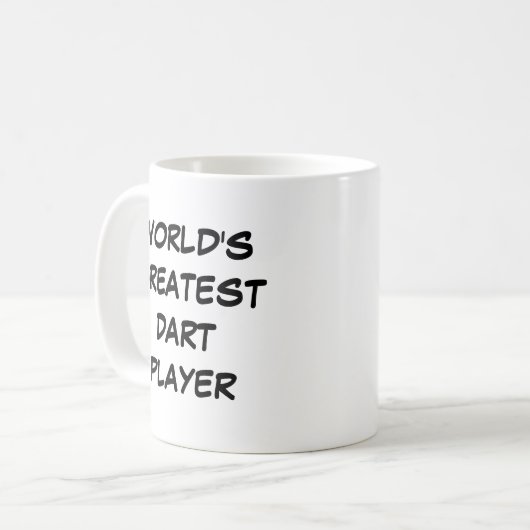 Tasse "Der größte Dart Player der Welt" (Vorderseite Links)