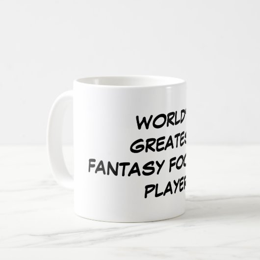 Tasse "Der größte Fantasy-Fußballspieler der Welt" (Vorderseite Links)