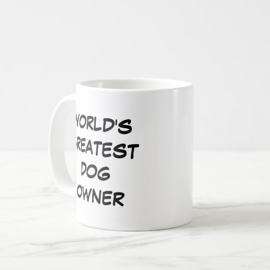 Tasse "Der größte Hundebesitzer der Welt" (Vorderseite Links)