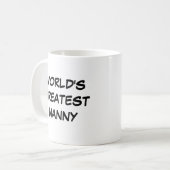 Tasse "Der größte Kindermädchen der Welt" (Vorderseite Links)