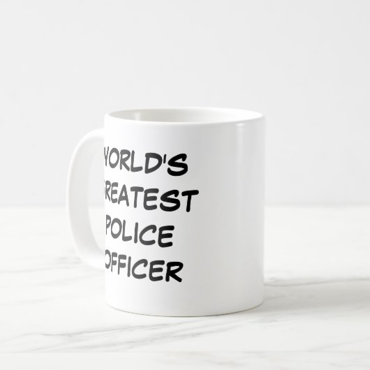 Tasse "Der größte Polizeibeamte der Welt" (Vorderseite Links)