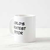 Tasse "Der größte Redakteur der Welt" (Vorderseite Links)