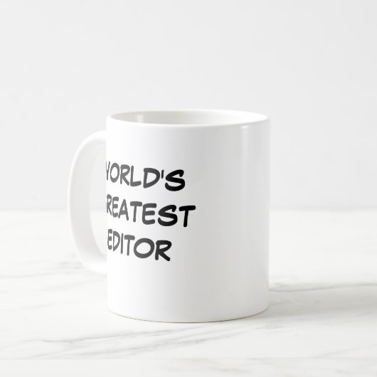 Tasse "Der größte Redakteur der Welt" (Vorderseite Links)