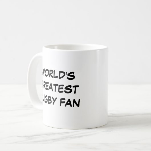 Tasse "Der größte Rugby-Fan der Welt" (Vorderseite Links)