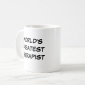 Tasse "Der größte Therapeut der Welt" (Vorderseite Links)