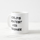 Tasse "Der größte Web-Designer der Welt" (Vorderseite Links)