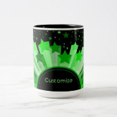 Tasse der grünen Sternexplosion (Mittel)