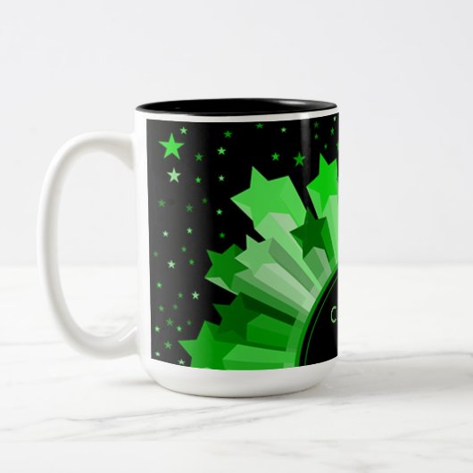 Tasse der grünen Sternexplosion (Links)