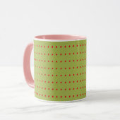 Tasse der grünen und roten Polka-Dots (Vorderseite Links)
