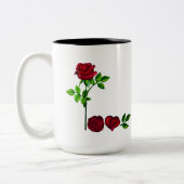Tasse der handbemalten Rose - Romantischer Blumenc (Links)