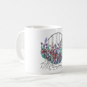 Tasse der handgezogenen Wildblume | Nur Behalt wac (Vorderseite Links)