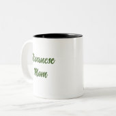 Tasse der havanesischen Mama mit dem Weißen Havane (Vorderseite Links)