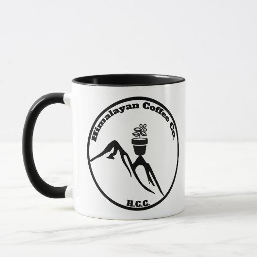 Tasse der Himalaya Coffee Company (Links)
