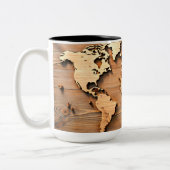 Tasse der Holzweltkarte (Links)
