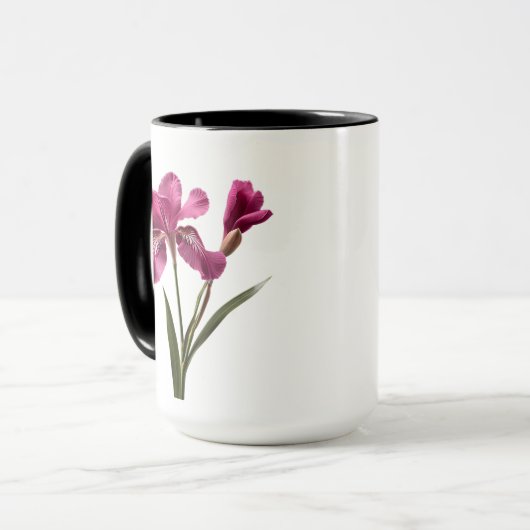 Tasse der hübschen rosa Blume (Vorderseite Links)