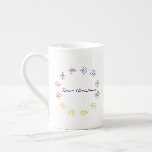 Tasse der inneren Weihnachtsbone-China (Links)