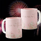 Tasse der inspirierenden rosa Keramik