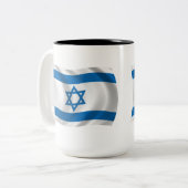 Tasse der israelischen Flagge (Vorderseite Links)