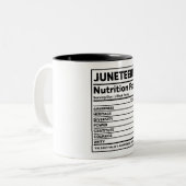 Tasse der Juneteenth Nutrition Facts (Vorderseite Links)