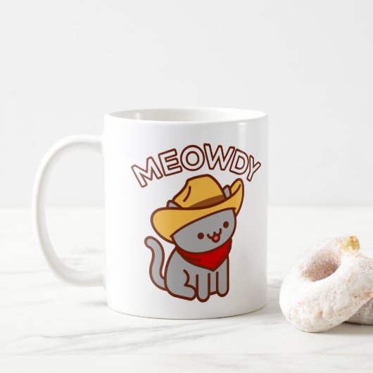 Tasse der Katze - "MEOWDY" (Mit Donut)
