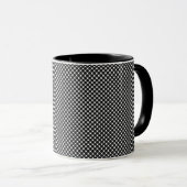 Tasse der Keramik abstrakter optischer Punkte (VorderseiteRechts)