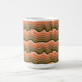 Tasse der Keramik | Earthy Wavy Pattern (Mittel)
