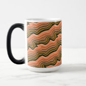 Tasse der Keramik | Earthy Wavy Pattern (Links)