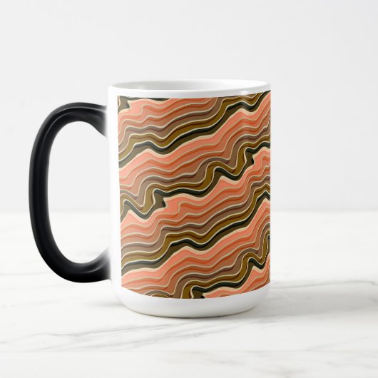 Tasse der Keramik | Earthy Wavy Pattern (Links)
