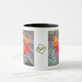 Tasse der Keramik mit der Wüste Blume Roter Vogel  (Zentrum)