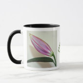 Tasse der Keramik mit Lily Bud, Black Handle und I (Links)