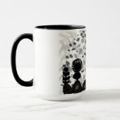 Tasse der Keramik mit Schwarz/Weiß-Pflanzendesign (Links)