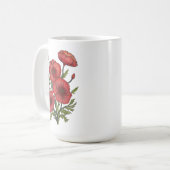 Tasse der Keramik Red Poppies (15oz) (Vorderseite Links)