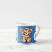 Tasse der Kinderlilie personalisierter Name blau (Vorderseite Rechts)