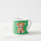 Tasse der Kinderlilie personalisierter Name grün (Vorderseite Rechts)