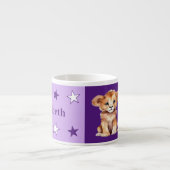Tasse der Kinderlilie personalisierter Name lila (Vorderseite)