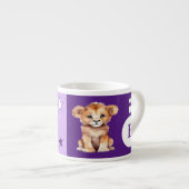 Tasse der Kinderlilie personalisierter Name lila (Vorderseite Rechts)