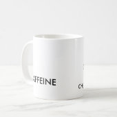 Tasse der Koffeinchemikalienstruktur (Vorderseite Links)