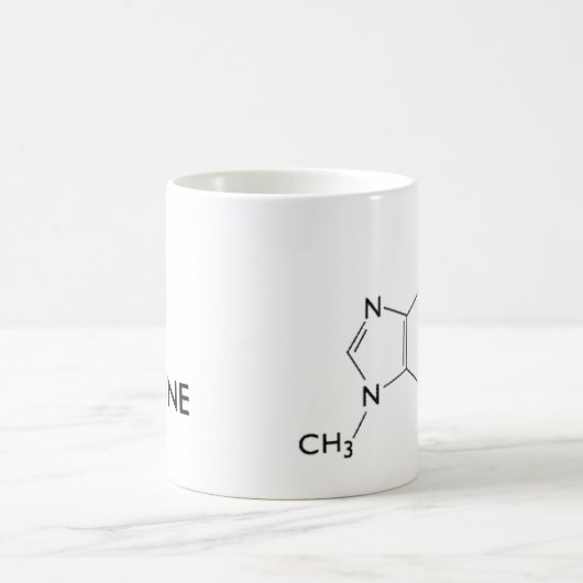 Tasse der Koffeinchemikalienstruktur (Mittel)
