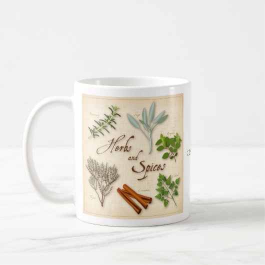 Tasse der Kräuter und Gewürze (Links)