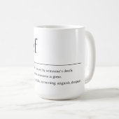 Tasse der Kummerdefinition - Minimalistisches Bere (VorderseiteRechts)