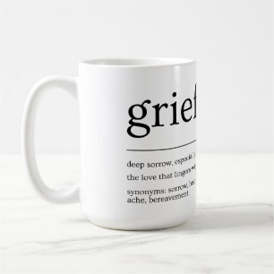 Tasse der Kummerdefinition - Minimalistisches Bere
