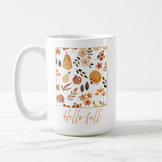 Tasse der Kürbis im Herbst