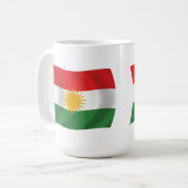 Tasse der Kurdischen Flagge (Vorderseite Links)