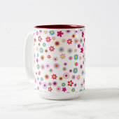 Tasse der leuchtenden geometrischen Blume 2 Tone L (Vorderseite Links)